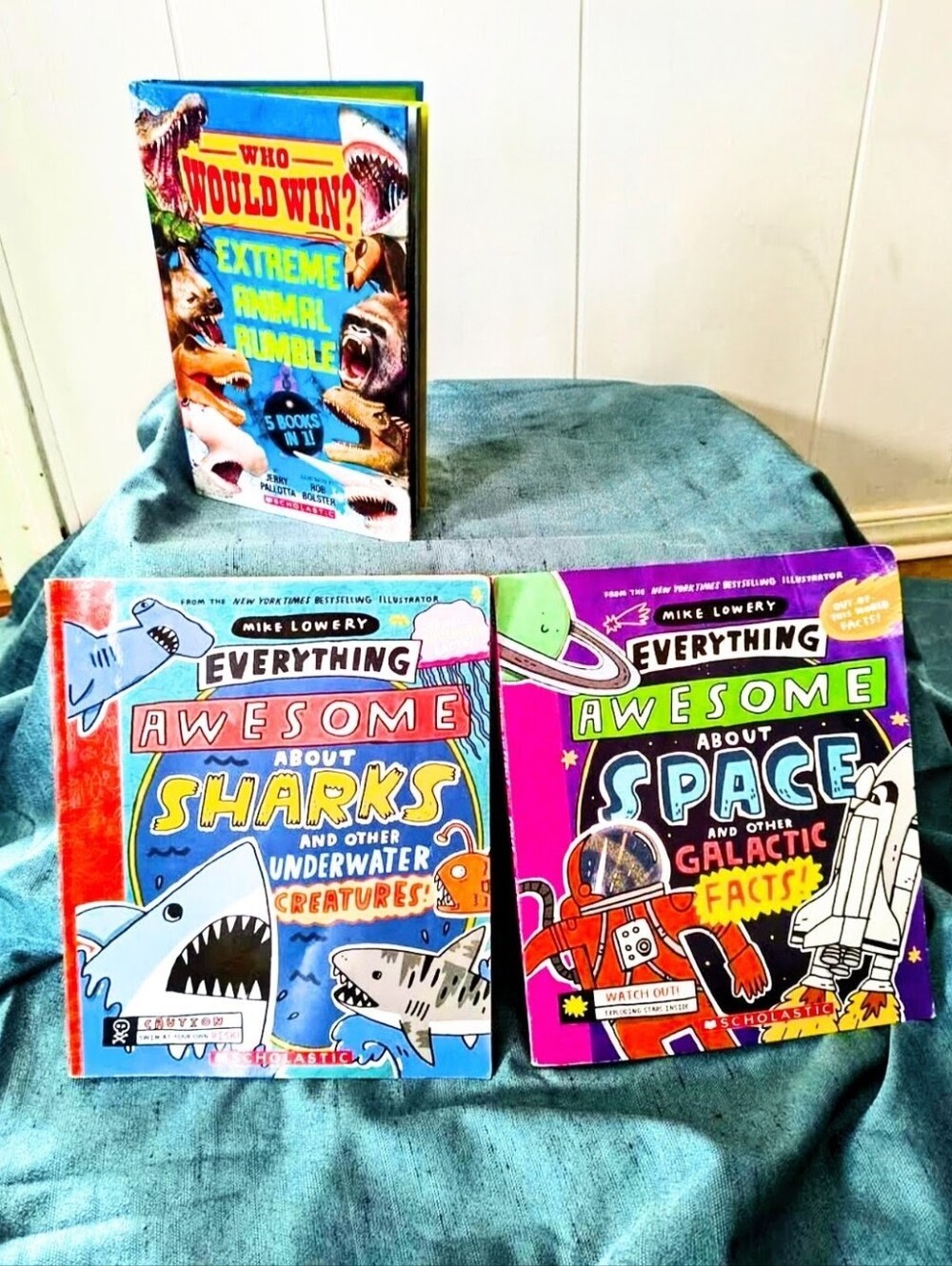 Dinosaurs and other predators, Sharks, and Space fun books for children